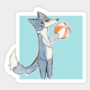 beach ball Collie Sticker